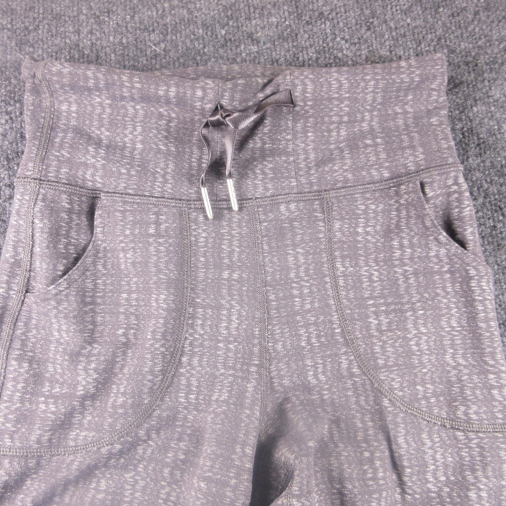 Lululemon Sweatpants Womens Gray Flecked Knit Straight Leg Yoga Athletic - Picture 3 of 10